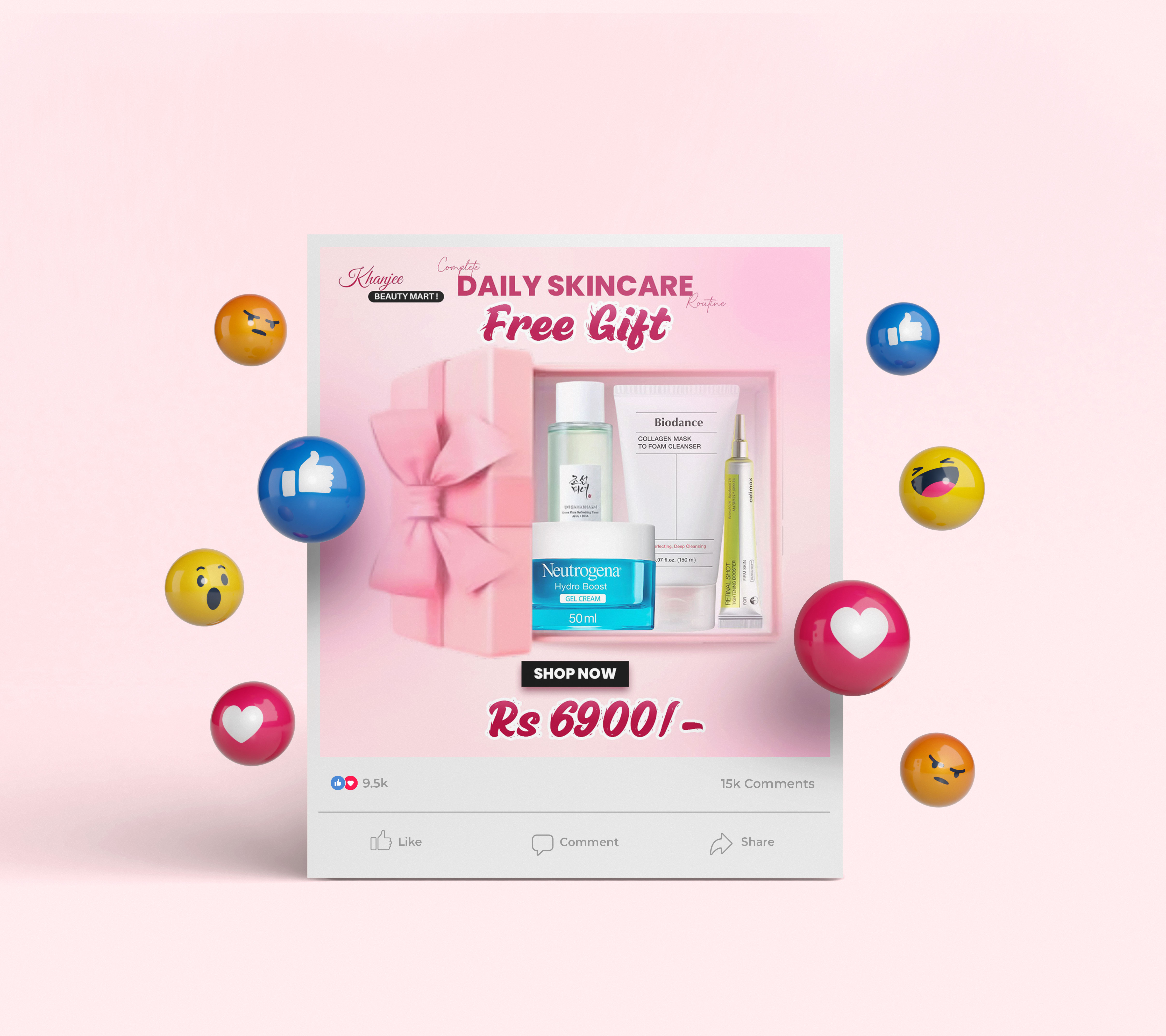 DAILY SKINCARE FREE GIFT 4 PICES PECK