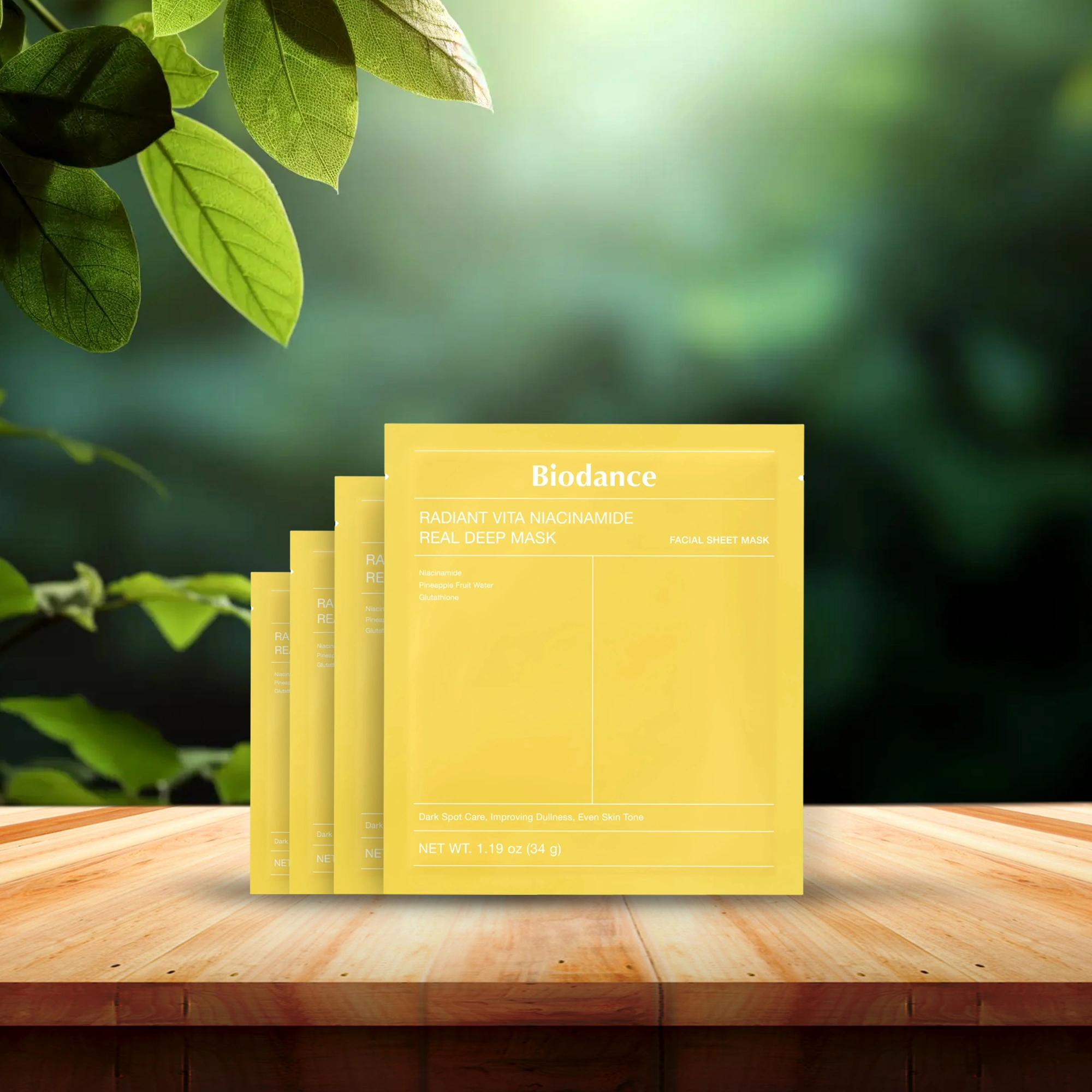 Biodance Radiant Vita Niacinmide real deep mask pack of 4